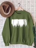 Women's Pine Tree Silhouette Print Sweatshirt