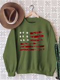 Women's America Flag Print Sweatshirt