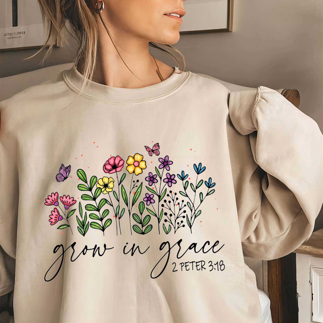Women's Grow In Grace Print Sweatshirt