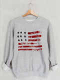 Women's America Flag Print Sweatshirt