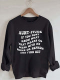 Women's Aunt-itude Print Sweatshirt