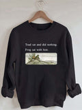 Women's Frog And Toad Print Sweatshirt