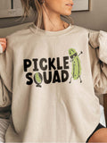 Women's Pickle Spuad Print Cotton Female Cute Long Sleeves Sweatshirt
