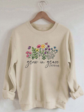 Women's Grow In Grace Print Sweatshirt