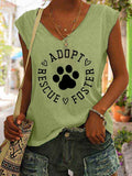 Women's Rescue Adopt Foster For Dog Lovers Tank Top
