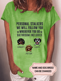 Women's Personal Stalkers Personalized Custom T-shirt