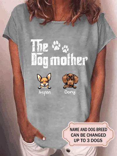 Women's The Dog Mother Gift For Mom Personalized T-shirt
