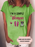 Women's I'm A Simple Woman Personalized Custom Tank Top