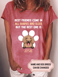 Women's Best Friends Come In All Shapes And Sizes Personalized Custom T-shirt