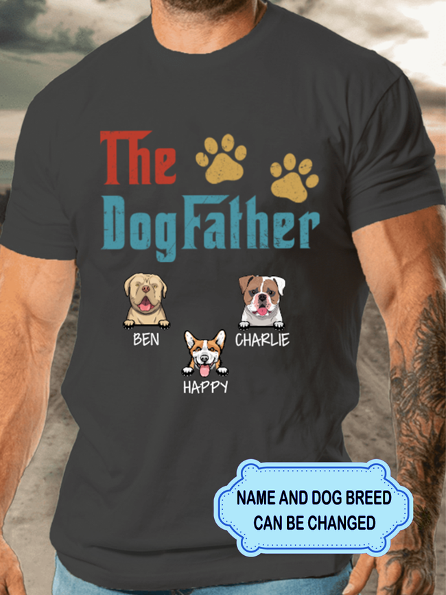 Men's The Dog Father Personalized Custom T-shirt