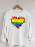 Palbrave Women‘s Love Is Love Pride Printed Long Sleeve Sweatshirt