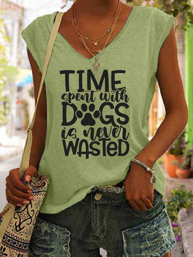 Women's Time Spent With Dogs Is Never Wasted Tank Top