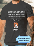 Men's Happy Father's Day Thank You For Being My Daddy Personalized Custom T-shirt