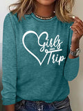 Women's Girl's Trip 2023 Print Long Sleeve Top