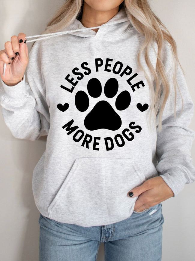 Women's Less People More Dogs Hoodie