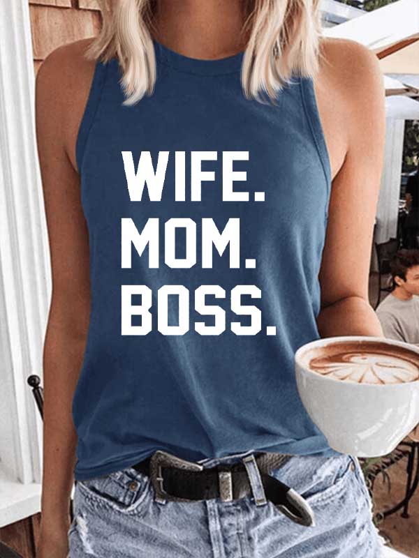 Women‘s Wife Mom Boss Tank Top