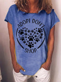 Women's Adopt Don't Shop Dog Lovers T-shirt