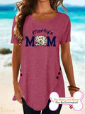 Women's Dog's Mom Personalized Custom T-shirt For Dog Lover