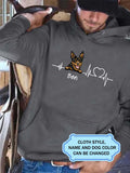 Heartbeat Dog For Kelpie Lovers Personalized Custom T-shirt