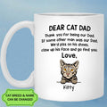 Thank You For Being Our Dad Gift For Dad Funny Personalized Cat Mug