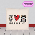 Pecae Love Dog Gift For Dog Lovers Personalized Custom Pillow