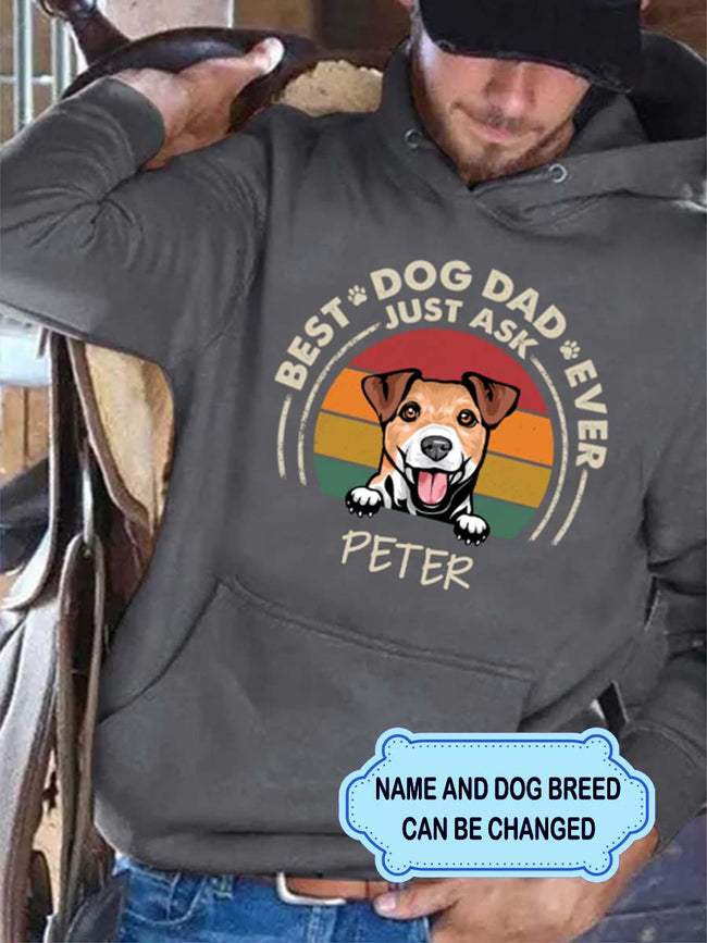Men's Best Dog Dad Ever Personalized Custom T-shirt