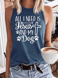 Women's All I Need Is Jesus And My Dog Tank Top