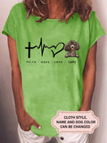 Faith Hope Love For Poodle Lovers Personalized Custom T-shirt