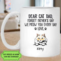 Dear Cat Dad We Meow You Every Day Funny Personalized Mug