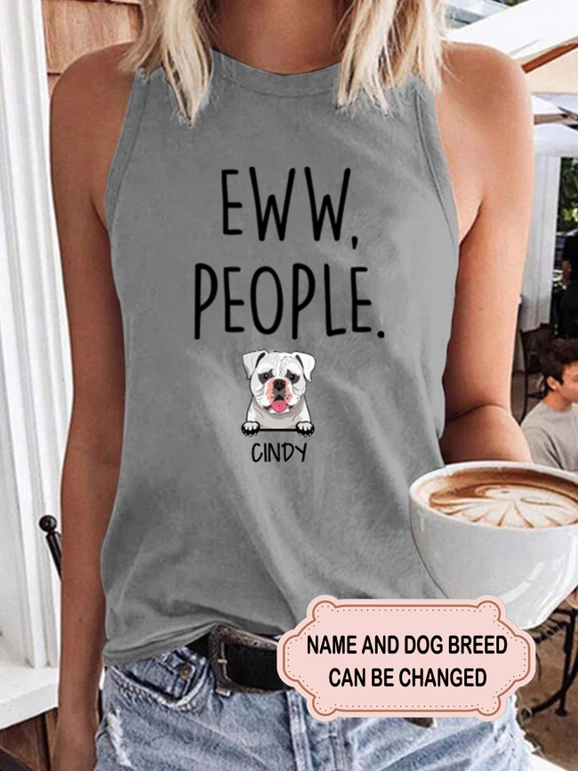 Women's Eww People Dog Personalized Custom Tank Top
