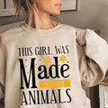 Women's This Girl Was Made To Save Animals Print Sweatshirt
