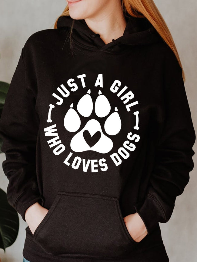 Women's Just A Girl Who Loves Dogs Hoodie