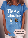 Men's The Cat Father Gift For Dad Personalized Custom T-shirt