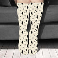 Women's Black And White Cats Sock For Cat Lovers