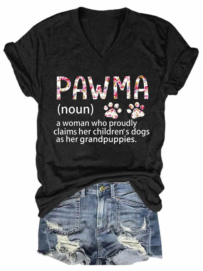 Women's Pawma Dog Lovers V-Neck T-Shirt