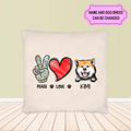 Pecae Love Dog Gift For Dog Lovers Personalized Custom Pillow