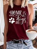 Women's Home Is Where The Dogs Are Tank Top