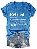 Women's Retirement Gifts Dogs Lovers V-Neck T-Shirt