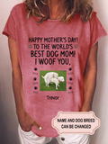 Women's Happy Mother's Day Custom Photo Personalized Custom T-shirt