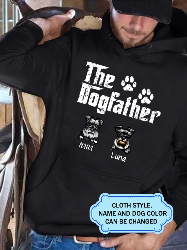 Dog Father For Schnauzer Lovers Personalized Custom T-Shirt