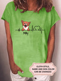 Heartbeat Dog For Chihuahua Lovers Personalized Custom T-shirt