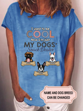 Women's Used To Be Cool Dog Lovers Personalized Custom T-shirt