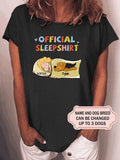 Women's Sleeping Dog Personalized Custom Sleepshirt For Dog Lover