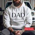 Men's Father's Day Gift Personalized Dad Est Hoodie With Child's Name On Sleeve