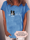 Heartbeat Dog For Border Collie Lovers Personalized Custom T-shirt