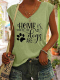 Women's Home Is Where The Dogs Are Tank Top
