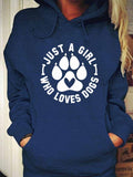 Women's Just A Girl Who Loves Dogs Hoodie
