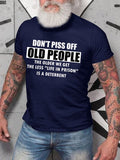 Men's DON'T PISS OFF OLD PEOPLE Neck Short Sleeve T-shirt