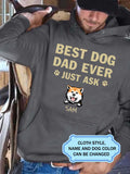 Men's Best Dog Dad Ever Just Ask Personalized Custom T-shirt
