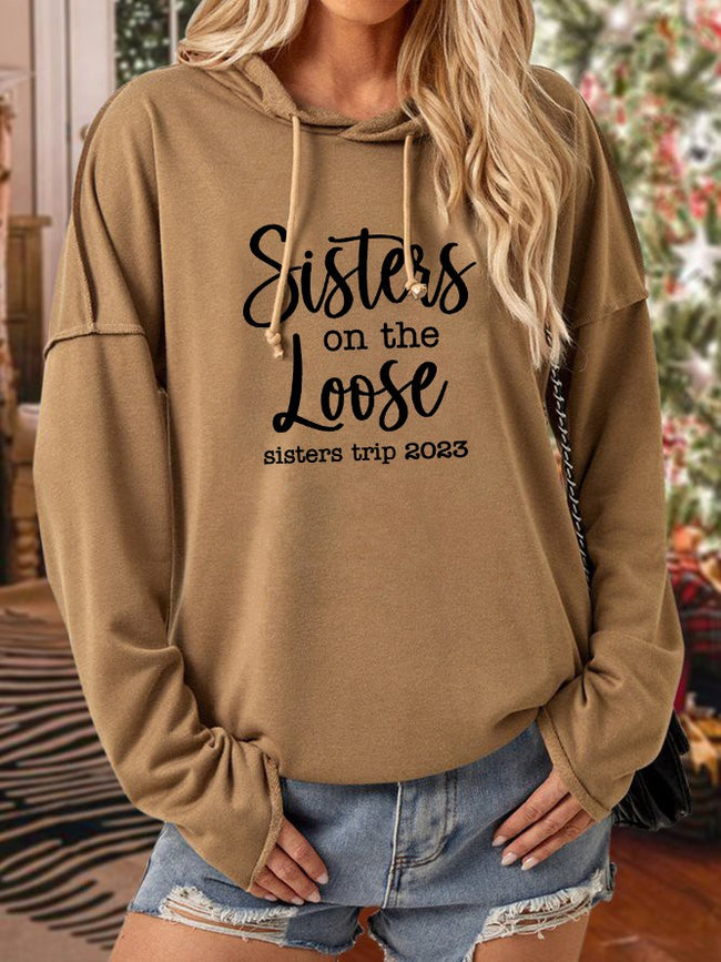 Women's Sisters On The Loose Sisters Trip 2023 Print Long Sleeve Sweatshirt